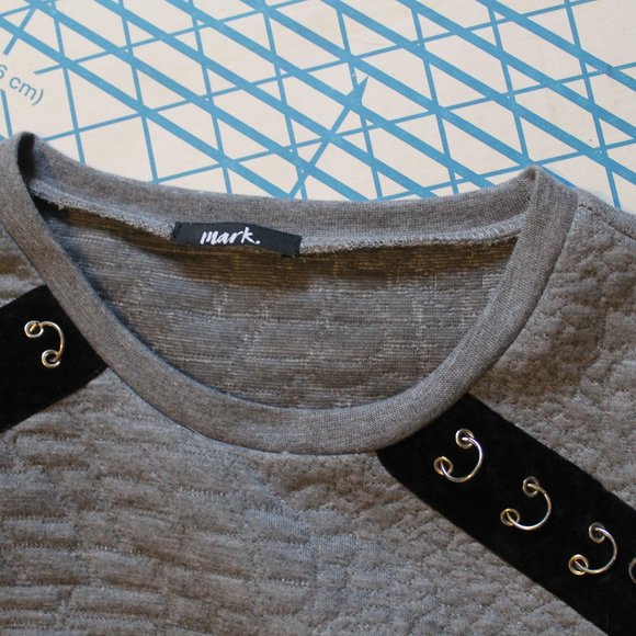 Mark by Avon Sweatshirt-Inspired Mini Dress with Hardware, Small - Picture 8 of 10